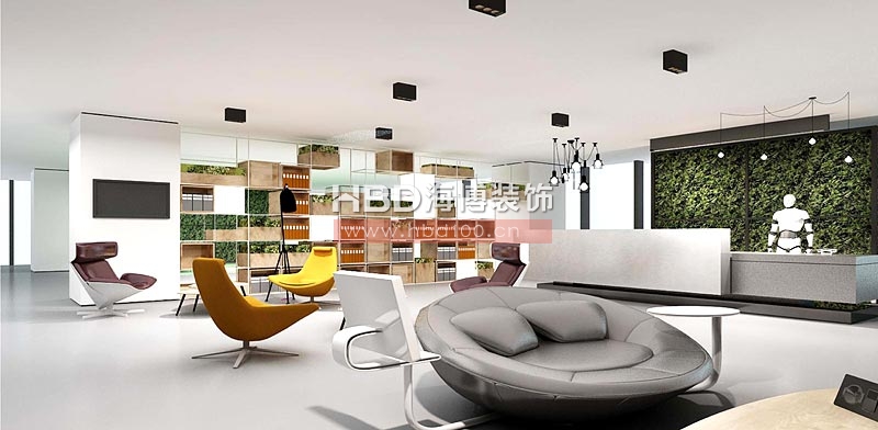 百田信息科技公司接待區(qū)設計 百田信息科技公司接待區(qū)設計