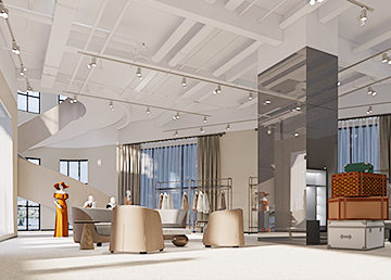 廣州服裝公司辦公室裝修設(shè)計(jì)  女哲服飾